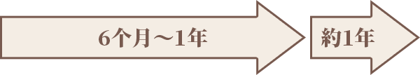 6か月～1年/約1年